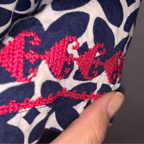 J. Khaki Patterned Dress With Embroidery Detail - Picture 3 of 4